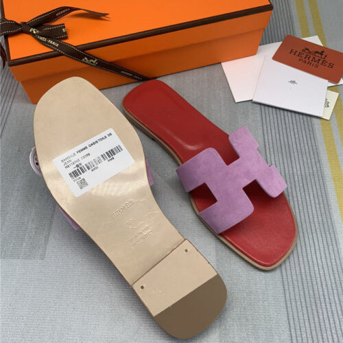 High Quality Luxury Hermes Flat H Slippers Womens – Style 39971 product detail