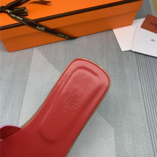 High Quality Luxury Hermes Flat H Slippers Womens – Style 39971 product detail