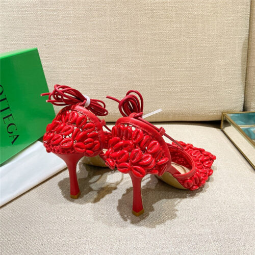 High Quality Luxury Bottega Veneta Bv Leather Heeled Sandals – Style 37382 product detail