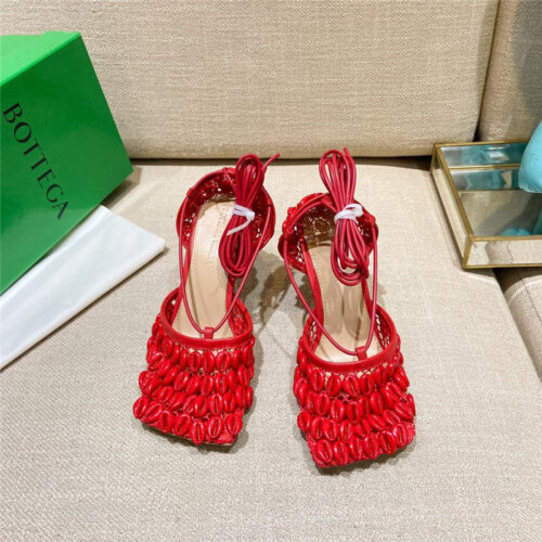 High Quality Luxury Bottega Veneta Bv Leather Heeled Sandals – Style 37382 product detail