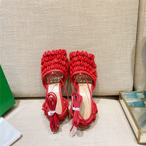 High Quality Luxury Bottega Veneta Bv Leather Heeled Sandals – Style 37382 product detail
