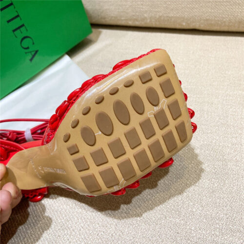High Quality Luxury Bottega Veneta Bv Leather Heeled Sandals – Style 37382 product detail