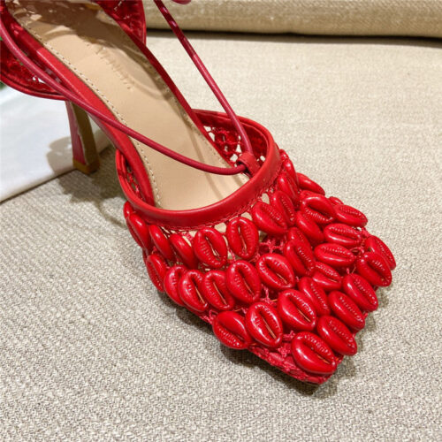High Quality Luxury Bottega Veneta Bv Leather Heeled Sandals – Style 37382 product detail
