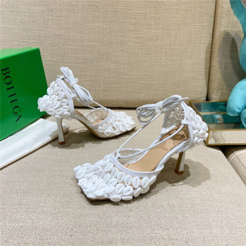 High Quality Luxury Bottega Veneta Bv Leather Heeled Sandals – Style 40774 product detail