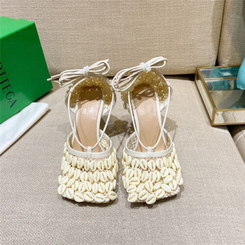 High Quality Luxury Bottega Veneta Bv Leather Heeled Sandals alternate view