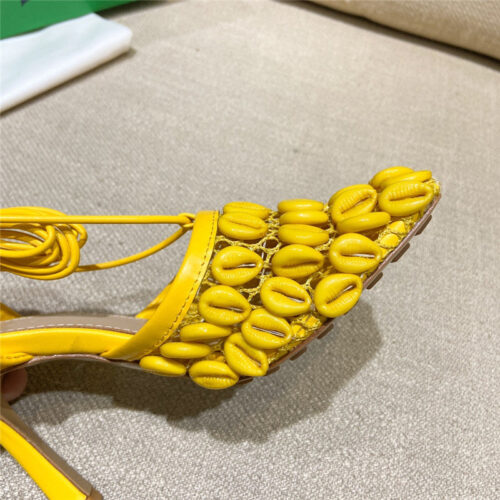 High Quality Luxury Bottega Veneta Bv Leather Heeled Sandals – Style 97830 product detail