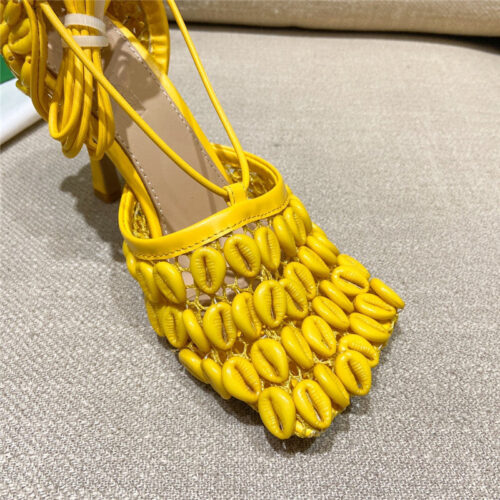 High Quality Luxury Bottega Veneta Bv Leather Heeled Sandals – Style 97830 product detail