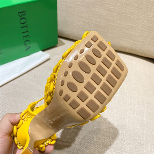 High Quality Luxury Bottega Veneta Bv Leather Heeled Sandals – Style 97830 product detail