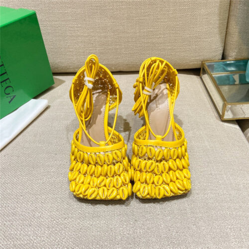 High Quality Luxury Bottega Veneta Bv Leather Heeled Sandals – Style 97830 product detail