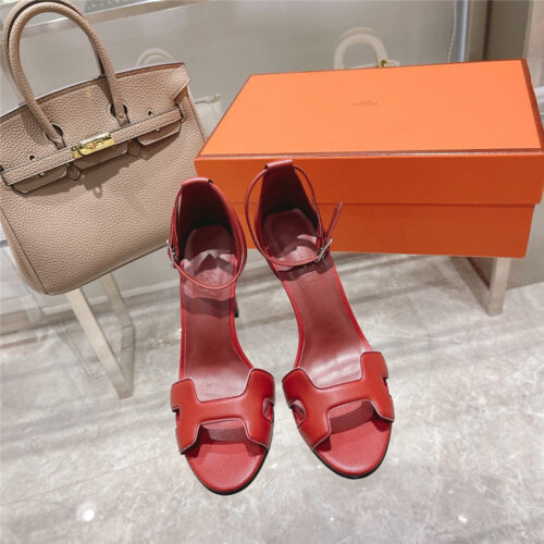 High Quality Luxury Hermes High Heel Sandals Womens – Style 88483 alternate view