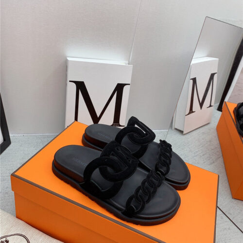 High Quality Luxury Hermes Flat Sandals – Style 28099