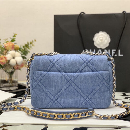 High Quality Luxury Chanel Denim 19 Bag – Style 47541 alternate view