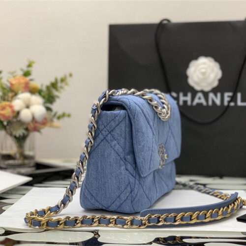 High Quality Luxury Chanel Denim 19 Bag – Style 47541 product detail
