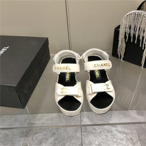 High Quality Luxury Chanel Platform Wedge Sandals – Style 34918 product detail