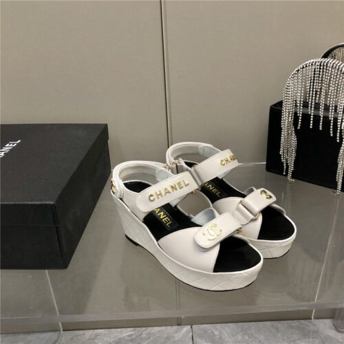 High Quality Luxury Chanel Platform Wedge Sandals – Style 34918