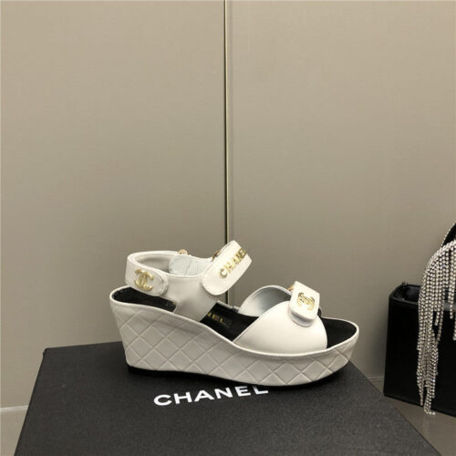 High Quality Luxury Chanel Platform Wedge Sandals – Style 34918 product detail