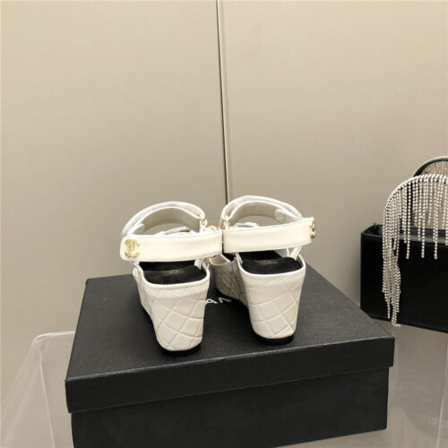 High Quality Luxury Chanel Platform Wedge Sandals – Style 34918 product detail