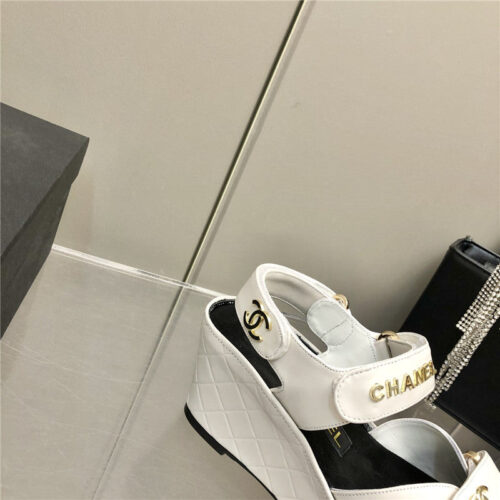 High Quality Luxury Chanel Platform Wedge Sandals – Style 34918 product detail