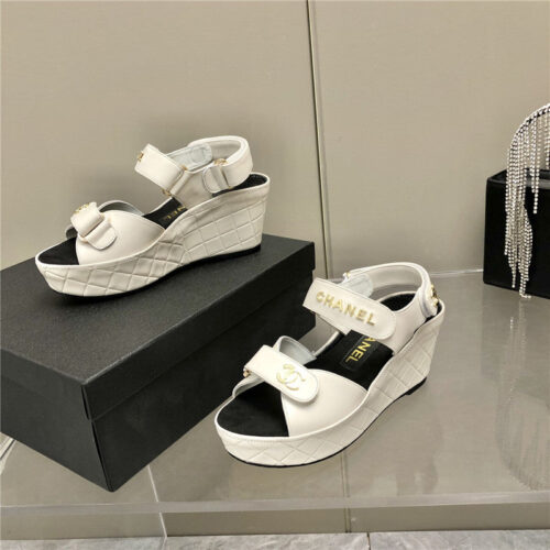 High Quality Luxury Chanel Platform Wedge Sandals – Style 34918 product detail
