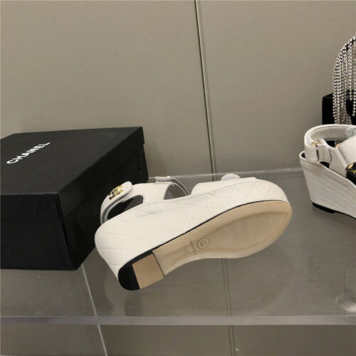 High Quality Luxury Chanel Platform Wedge Sandals – Style 34918 product detail