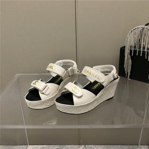 High Quality Luxury Chanel Platform Wedge Sandals – Style 34918 alternate view