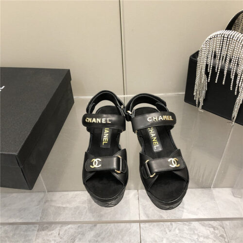 High Quality Luxury Chanel Platform Wedge Sandals – Style 65990 alternate view