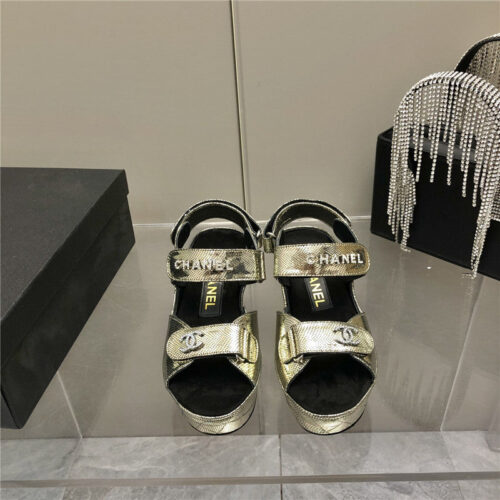 High Quality Luxury Chanel Platform Wedge Sandals – Style 97062 alternate view