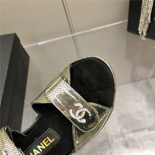 High Quality Luxury Chanel Platform Wedge Sandals – Style 97062 product detail