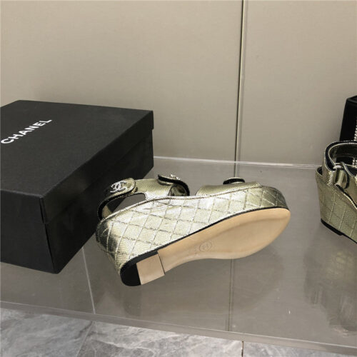 High Quality Luxury Chanel Platform Wedge Sandals – Style 97062 product detail