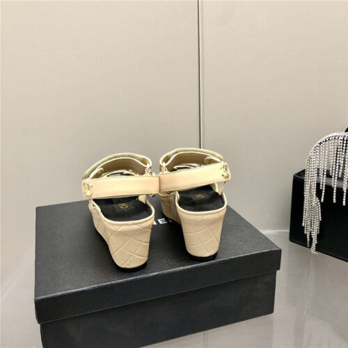 High Quality Luxury Chanel Platform Wedge Sandals – Style 95366 product detail