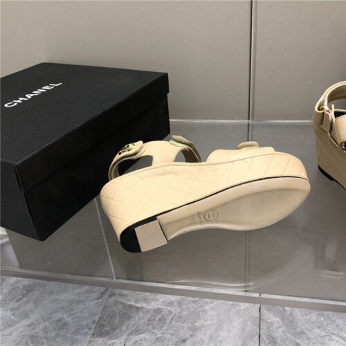 High Quality Luxury Chanel Platform Wedge Sandals – Style 95366 product detail
