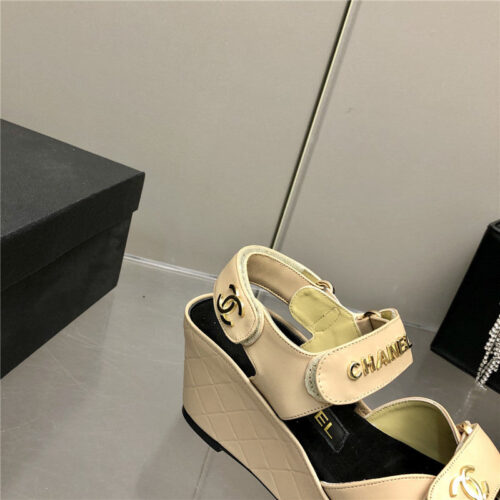 High Quality Luxury Chanel Platform Wedge Sandals – Style 95366 product detail