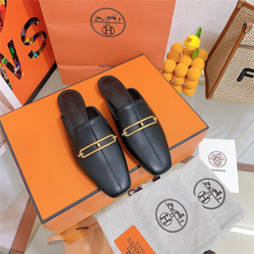 High Quality Luxury Hermes Flat Slippers – Style 80067 alternate view