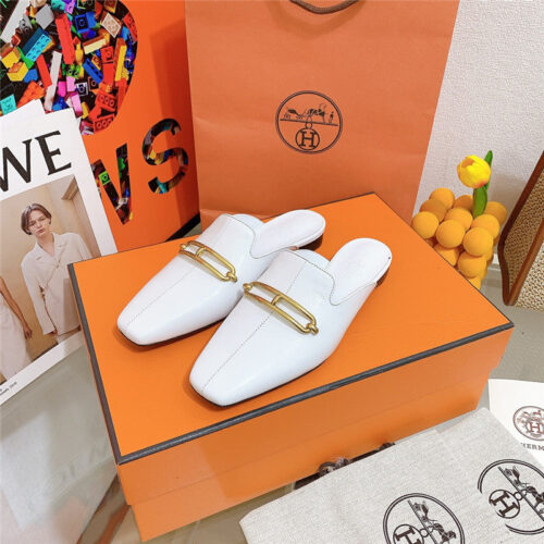 High Quality Luxury Hermes Flat Slippers – Style 78371 alternate view