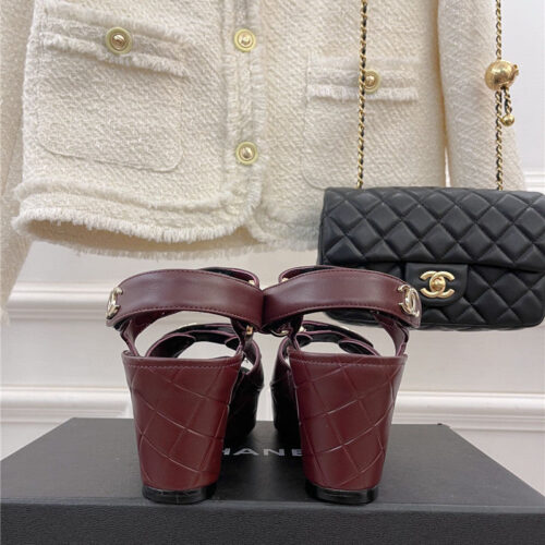 High Quality Luxury Chanel Platform Wedge Sandals – Style 23046 product detail