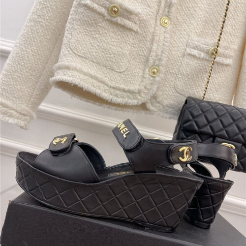 High Quality Luxury Chanel Platform Wedge Sandals product detail