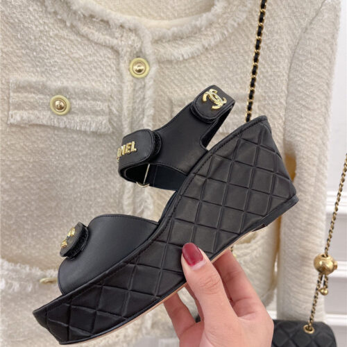 High Quality Luxury Chanel Platform Wedge Sandals product detail