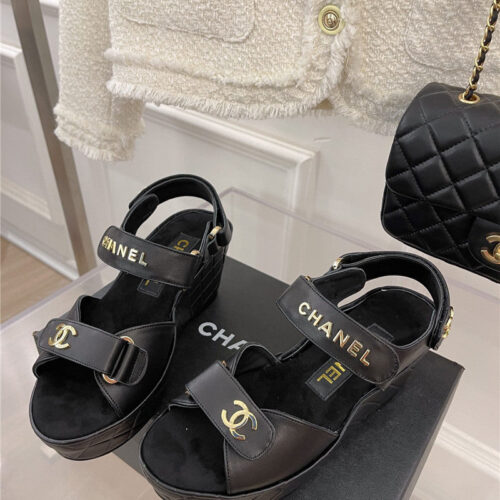 High Quality Luxury Chanel Platform Wedge Sandals product detail