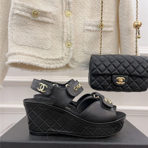 High Quality Luxury Chanel Platform Wedge Sandals product detail