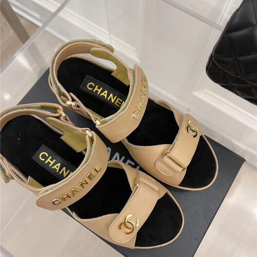 High Quality Luxury Chanel Platform Wedge Sandals – Style 21350 product detail