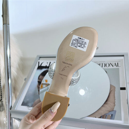 High Quality Luxury Rene Caovilla Low Heel Flat Flip Flop Sandals product detail