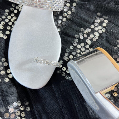 High Quality Luxury Rene Caovilla Low Heel Flat Flip Flop Sandals product detail