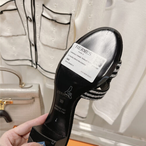 High Quality Luxury Hermes Chunky Heel Sandals Slippers product detail