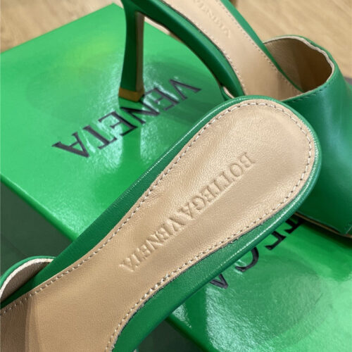 High Quality Luxury Bottega Veneta Classic High Heel Slippers Sandals – Style 67238 product detail