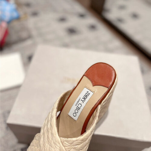 High Quality Luxury Jimmy Choo Hand-Woven Platform Sandals product detail