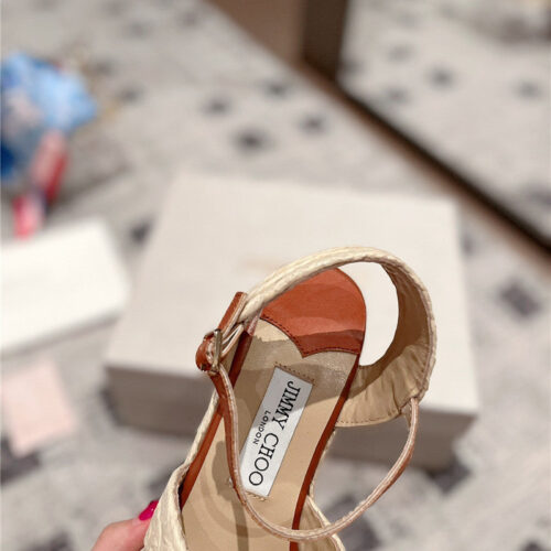 High Quality Luxury Jimmy Choo Hand-Woven Platform Sandals – Style 63063 product detail