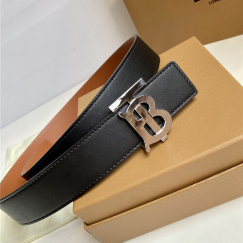 High Quality Luxury Burberry B Buckle Belt – Style 59366 alternate view