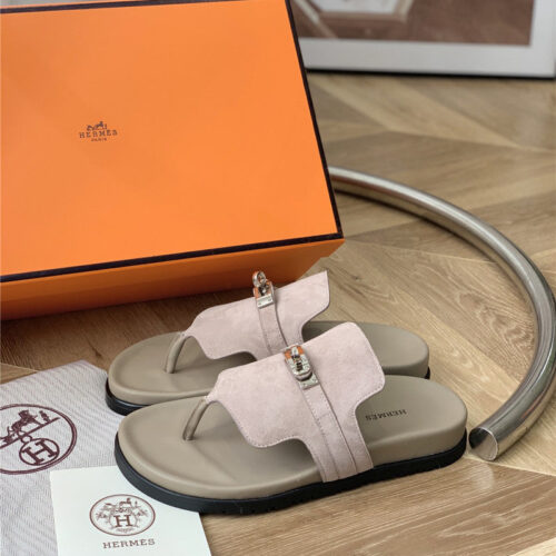 High Quality Luxury Hermes Kelly Buckle Flip Flops – Style 07683 alternate view