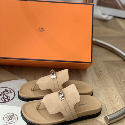 High Quality Luxury Hermes Kelly Buckle Flip Flops product detail