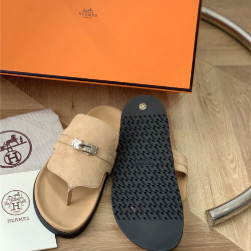High Quality Luxury Hermes Kelly Buckle Flip Flops product detail